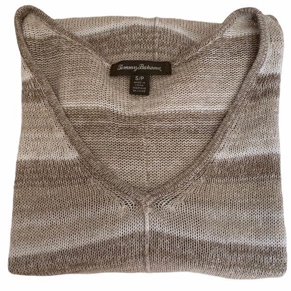 Tommy Bahama Linen Cotton V-neck Sweater - Picture 12 of 14